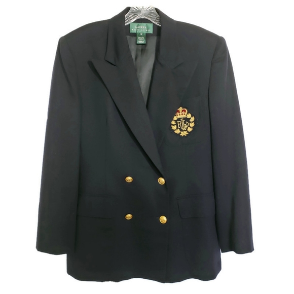 Lauren Ralph Lauren Jackets & Blazers - Lauren Ralph Lauren Double Breasted Emblem Blazer